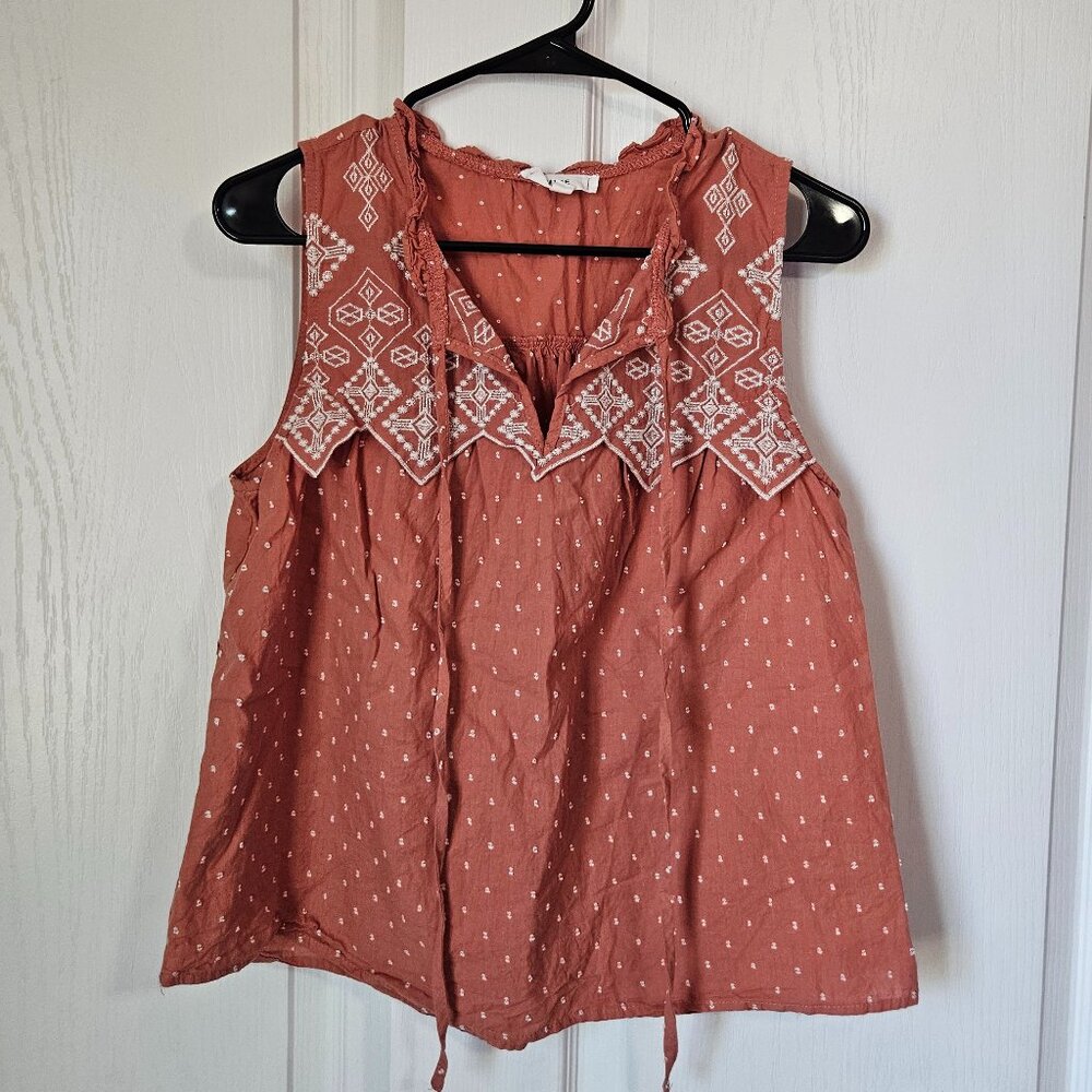 MINE Peach Blouse Size Large